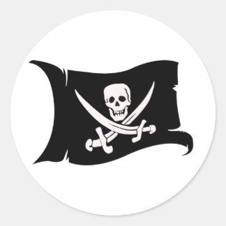 Sticker Rond Drapeau de ondulation #10 Jack Rackham