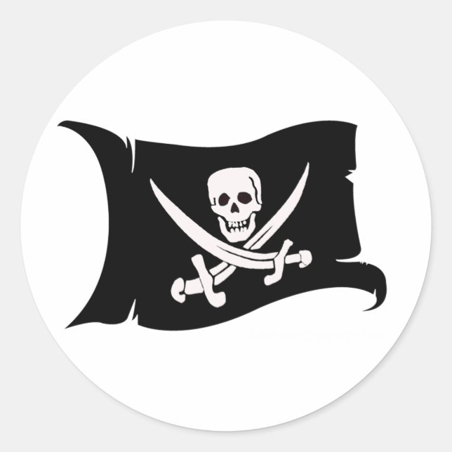 Sticker Rond Drapeau de ondulation #10 Jack Rackham (Devant)