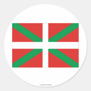 Sticker Rond Drapeau de País Vasco (Euskadi)