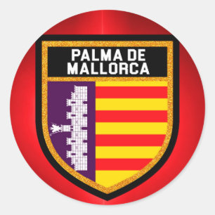 Sticker Rond Drapeau de Palma de Majorque