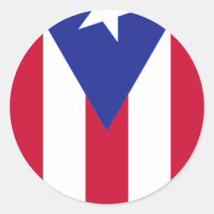 Sticker Rond Drapeau de Porto Rico - Bandera de Porto Rico