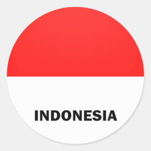 Sticker Rond Drapeau de qualité Roundel Indonésie