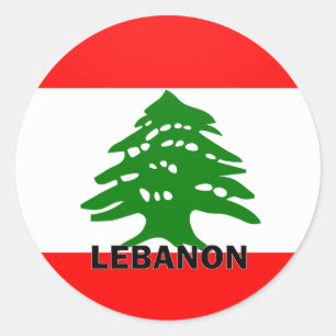 Sticker Rond Drapeau de qualité Roundel Liban