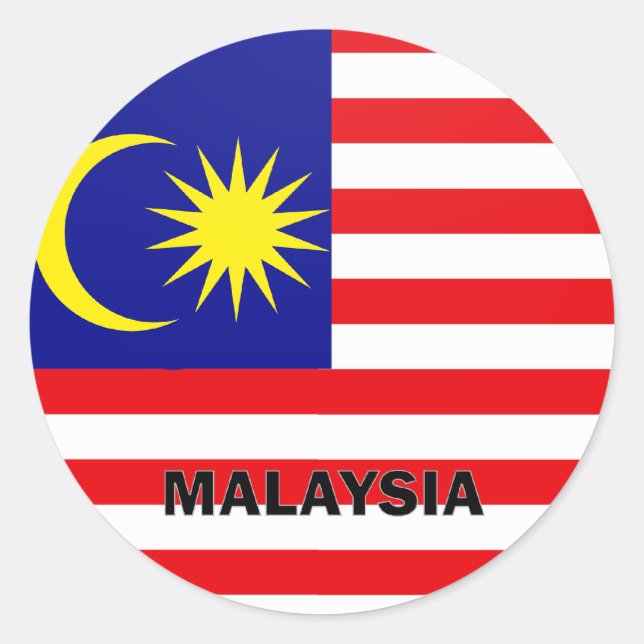 Sticker Rond Drapeau de qualité Roundel Malaisie (Devant)