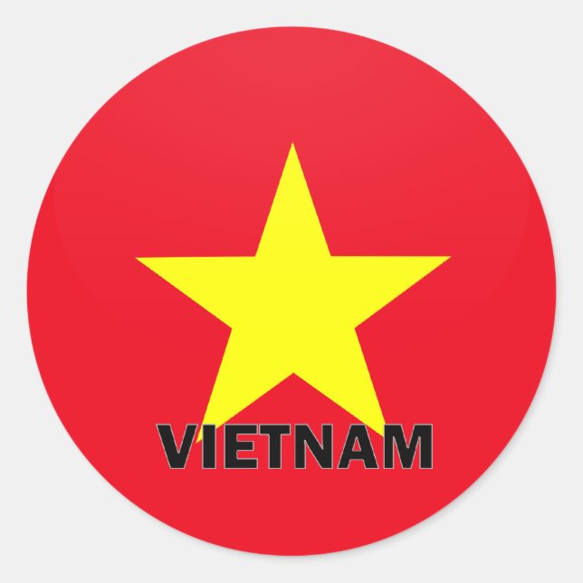 Sticker Rond Drapeau de qualité Roundel Vietnam (Devant)