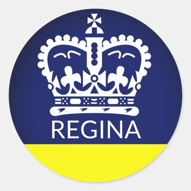 Sticker Rond Drapeau de Regina (Saskatchewan) (Devant)