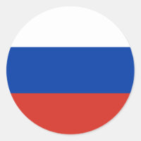 Sticker rond drapeau de Russie