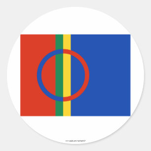 Sticker Rond Drapeau de Sapmi