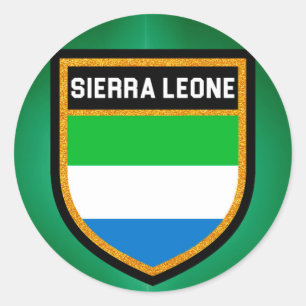 Sticker Rond Drapeau de Sierra Leone