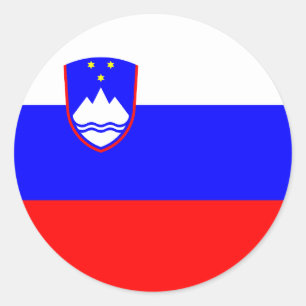 Sticker Rond Drapeau de Slovénie