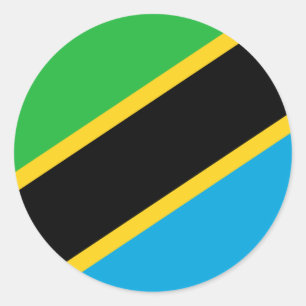 Sticker Rond Drapeau de Tanzanie
