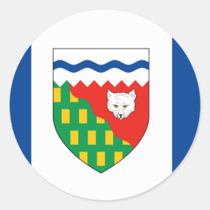 STICKER ROND DRAPEAU DE TERRITOIRES DU NORD-OUEST