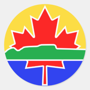 Sticker Rond Drapeau de Thunder Bay