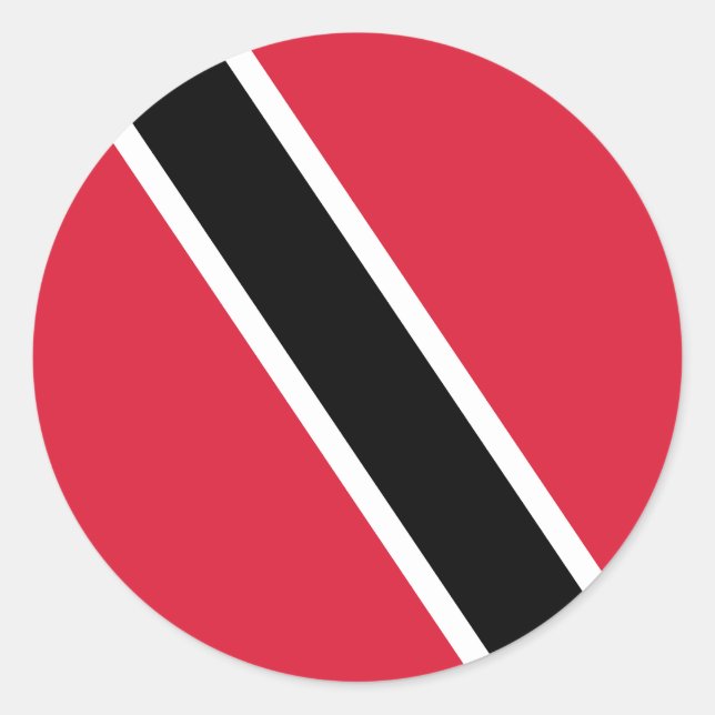 Sticker Rond Drapeau de Trinité-et-Tobago (Devant)
