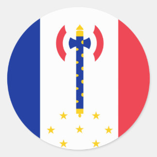 Sticker Rond Drapeau de Vichy, France