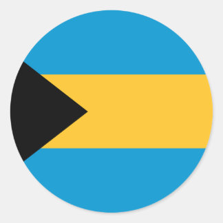 Sticker Rond Drapeau des Bahamas