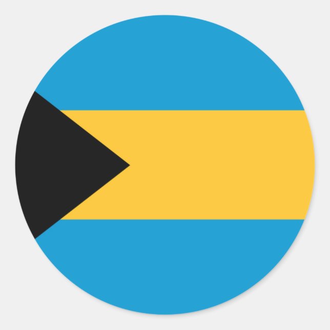 Sticker Rond Drapeau des Bahamas (Devant)
