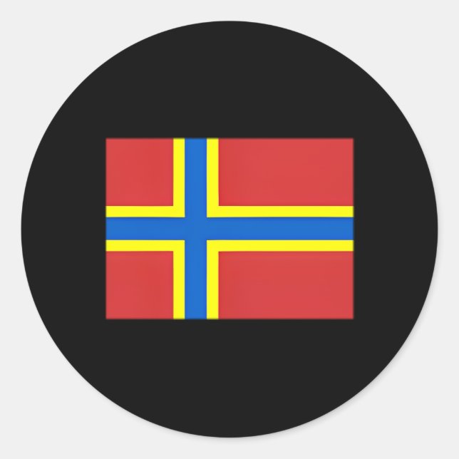 Sticker Rond Drapeau Des Îles Orkney Ecosse (Devant)