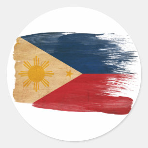 Sticker Rond Drapeau des Philippines