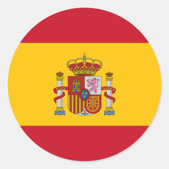 Sticker Rond drapeau d'espagne (Devant)
