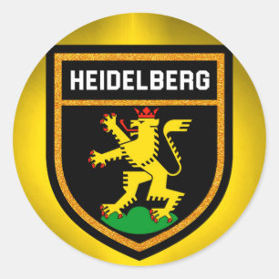Sticker Rond Drapeau d'Heidelberg