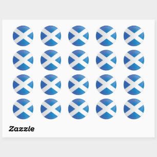 Sticker Rond Drapeau d'icône ronde écossaise