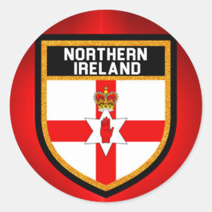 Sticker Rond Drapeau d'Irlande du Nord