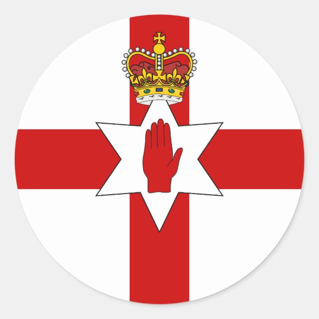 Sticker Rond Drapeau d'Irlande du Nord (Devant)
