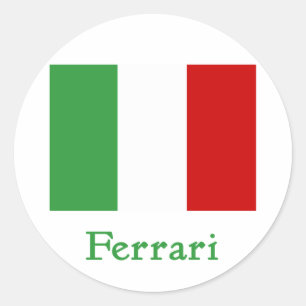 Sticker Rond Drapeau d'Italien de Ferrari