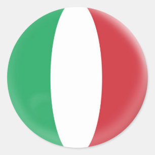 Sticker Rond drapeau d'Italien de l'Italie de 20 petit