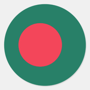 Sticker Rond Drapeau du Bangladesh