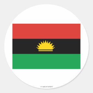 Sticker Rond Drapeau du Biafra (1967-1970)