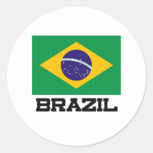 Sticker Rond Drapeau du Brésil