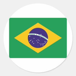 Sticker Rond Drapeau du Brésil