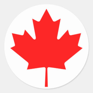 Sticker Rond Drapeau du Canada