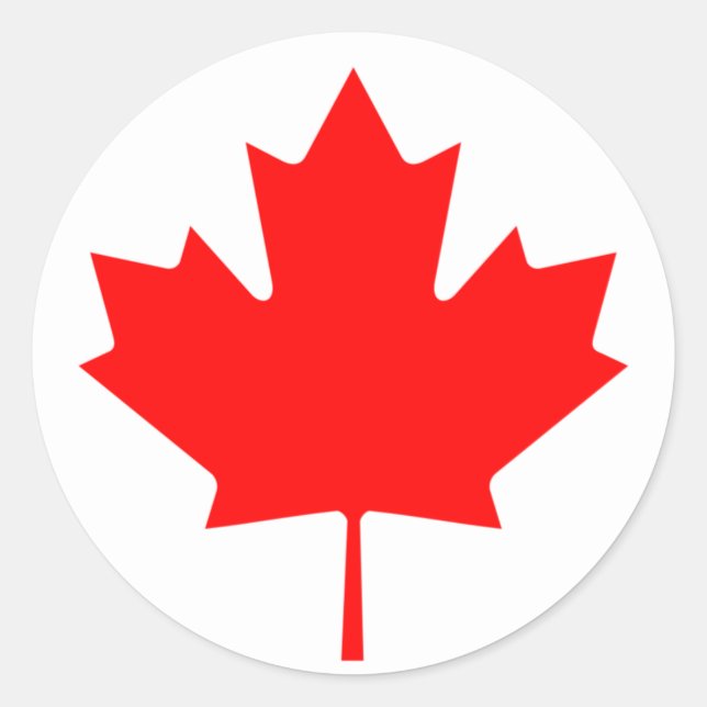 Sticker Rond Drapeau du Canada (Devant)
