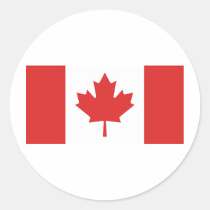 Sticker Rond Drapeau du Canada