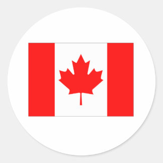 Sticker Rond Drapeau du Canada