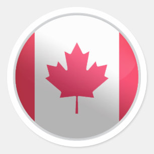 Sticker Rond Drapeau du cercle glacé du Canada