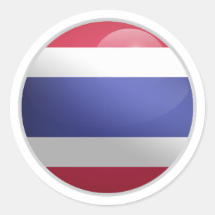 Sticker Rond Drapeau du cercle glacé en Thaïlande