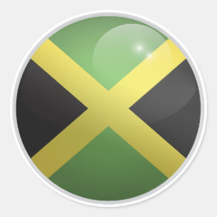 Sticker Rond Drapeau du cercle glacé Jamaïque