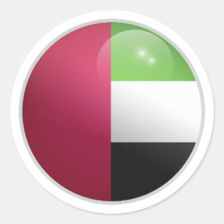 Sticker Rond Drapeau du cercle glacé Uni Emirat Arab