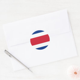 Sticker Rond Drapeau du Costa Rica