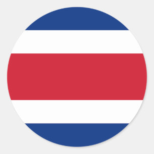 Sticker Rond Drapeau du Costa Rica