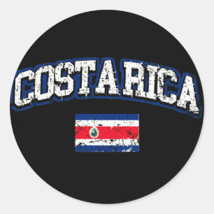 Sticker Rond Drapeau du Costa Rica