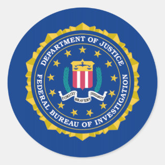 Sticker Rond Drapeau du FBI