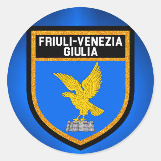 Sticker Rond Drapeau du Frioul-Vénétie Julienne
