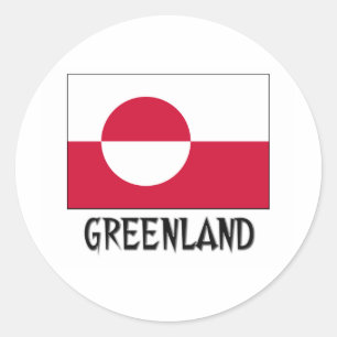Sticker Rond Drapeau du Groenland