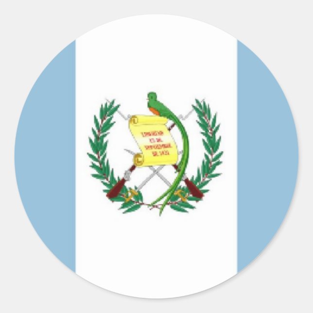 Sticker Rond Drapeau du Guatemala (Devant)