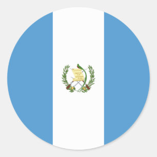 Sticker Rond Drapeau du Guatemala